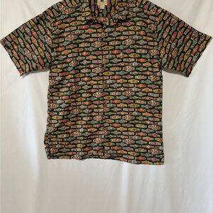 KAHALA Shirt Mens Extra Large GREEN Cigars Button Up Hawaiian Tiki Made in USA